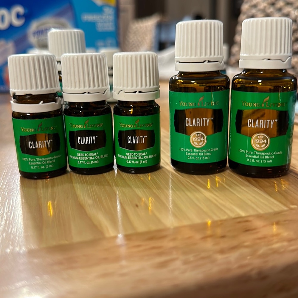 Young Living (5 ) bottles clarity essential oils